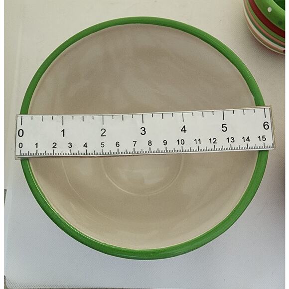 Stacking Bowls-Boston Warehouse-Christmas/Holiday-Green White Red-Set of 3 - Picture 9 of 14